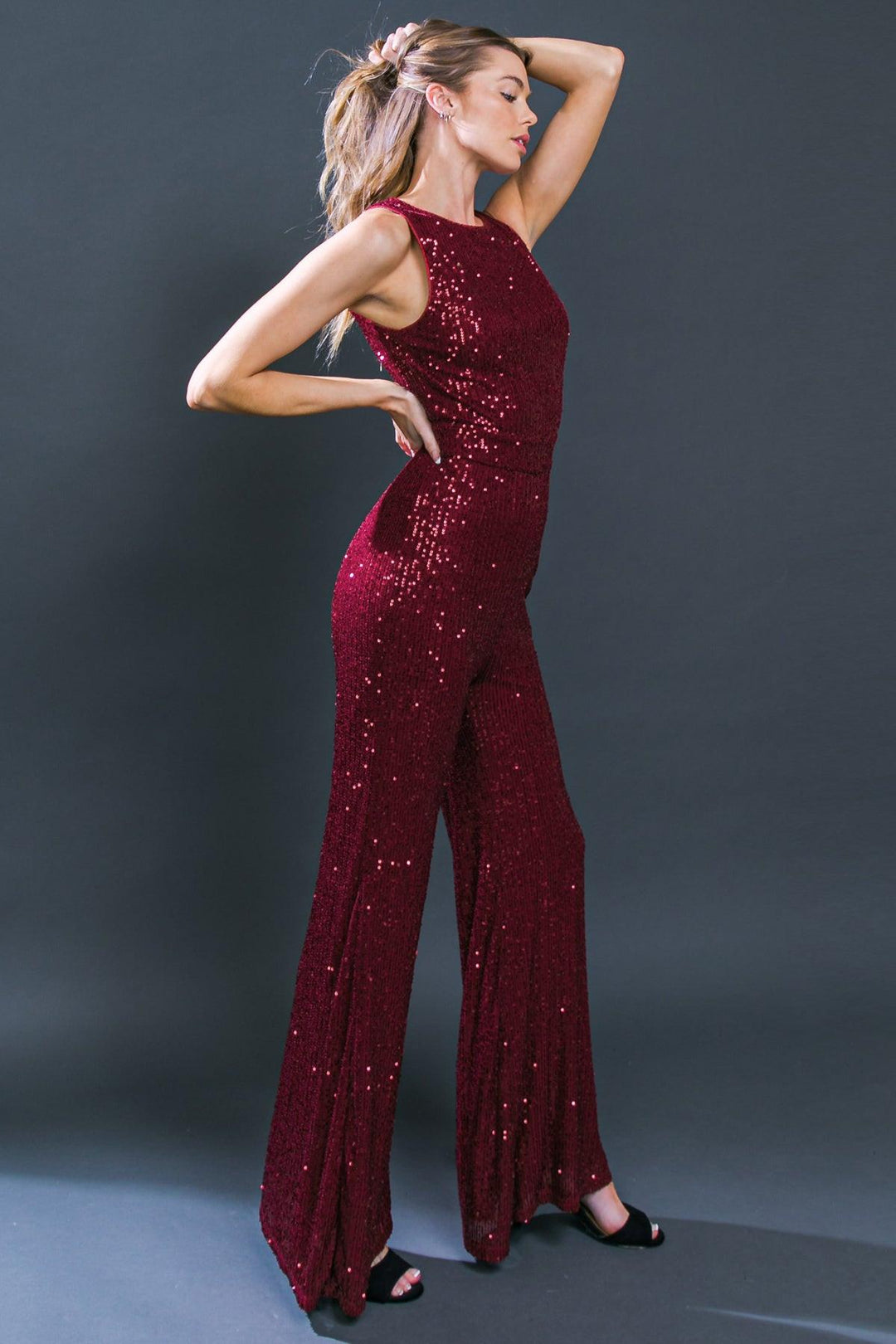 FLYING TOMATO DIVINE WANDERINGS SEQUIN JUMPSUIT