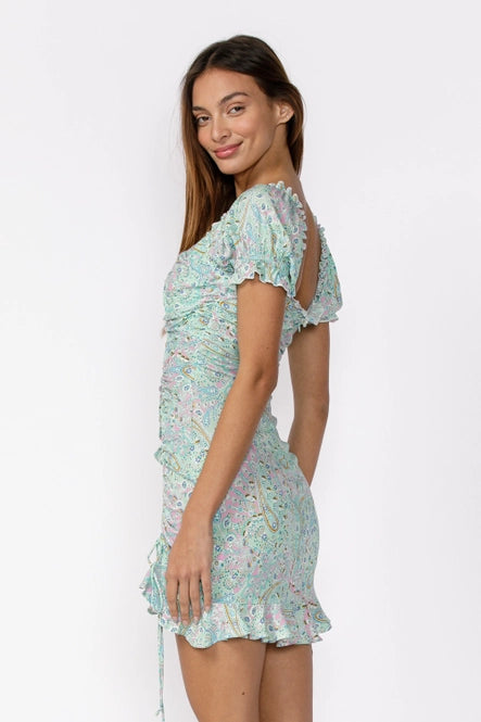 Sky to Moon Cinched Floral Dress