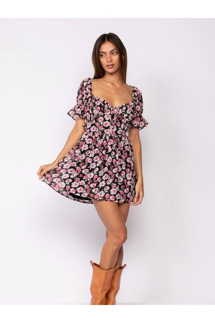 Sky to Moon Floral Babydoll Dress