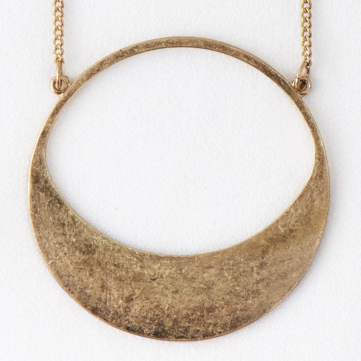 Boho O-Ring Gold Pendant Necklace